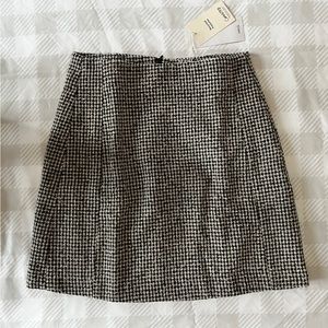 NWT Mango Houndstooth Tweed Mini Skirt Size XS